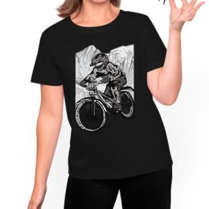 Camiseta Ciclista En Las Montañas - Camiseta negra con logo