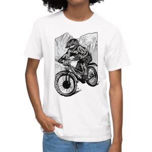 Camiseta Ciclista En Las Montañas - Camiseta blanca con logo