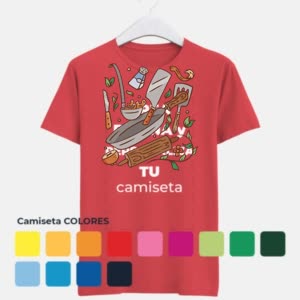 Camiseta utencillos de Cocina - Camiseta COLORES con logo