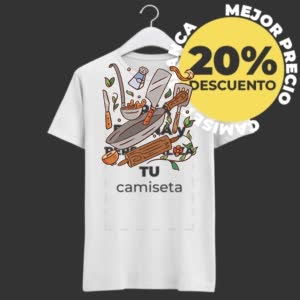 Camiseta utencillos de Cocina - Camiseta blanca con logo