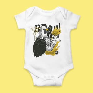 Camiseta Paloma de Fuego - custom-baby-body-450x450