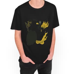 Camiseta Paloma de Fuego - Camiseta negra con logo