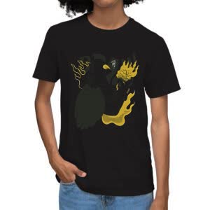 Camiseta Paloma de Fuego - Camiseta negra con logo