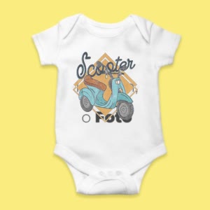 Camiseta Scooter azul - custom-baby-body-450x450