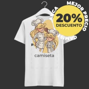 Camiseta Madre e Hija Cocineras - Camiseta blanca con logo