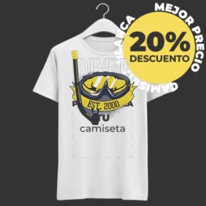 Camiseta Buceo Diver - Camiseta blanca con logo