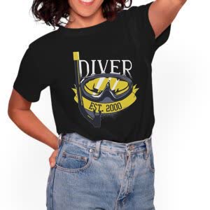 Camiseta Buceo Diver - Camiseta negra con logo