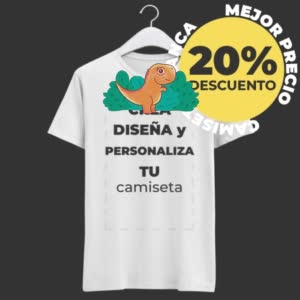 Camiseta Bebe Dinosaurio - Camiseta blanca con logo