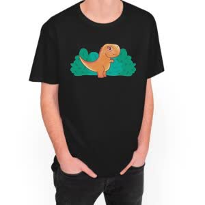 Camiseta Bebe Dinosaurio - Camiseta negra con logo