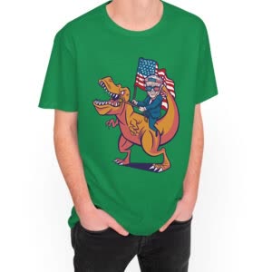 Camiseta T-Rex Americano - Camiseta verdekelly con logo