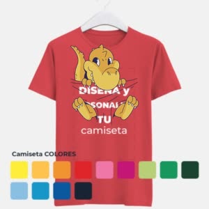 Camiseta llevando Bebe Dino - Camiseta COLORES con logo