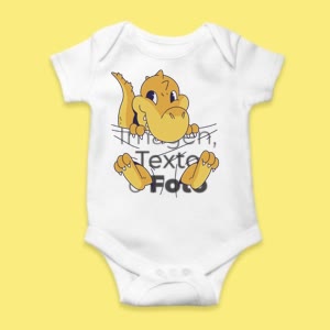 Camiseta llevando Bebe Dino - custom-baby-body-450x450