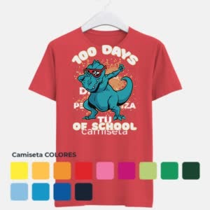 Camiseta T-Rex Azul - Camiseta COLORES con logo