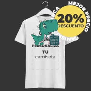 Camiseta Lindo Bebe Dinosaurio - Camiseta blanca con logo