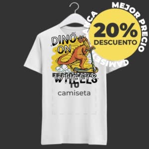 Camiseta Dinosaurio Genial - Camiseta blanca con logo