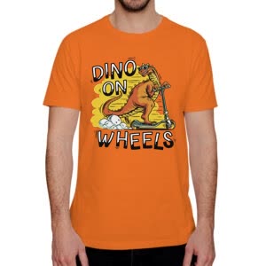 Camiseta Dinosaurio Genial - Camiseta naranja con logo