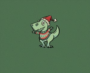 Camiseta Dinosaurio Navideño En Suéter - CAMISETAS-PARA-PENAS