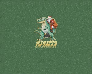 Camiseta Dinosaurio Con Santa - camisetas-para-amigas-e1718309363367