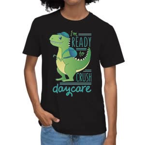 Camiseta Estudiante De Dinosaurios - Camiseta negra con logo