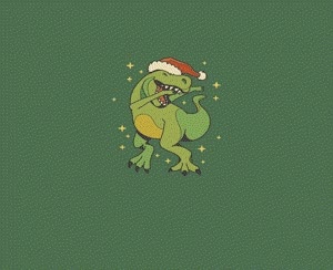 Camiseta Feliz Santa Dinosaurio - Camiseta para con logo