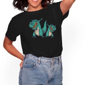 Camiseta Dinosaurios - Camiseta negra con logo