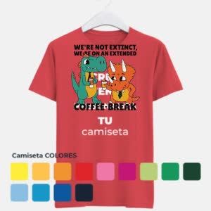 Camiseta Pausa Para El Café De Dinosaurios - Camiseta COLORES con logo