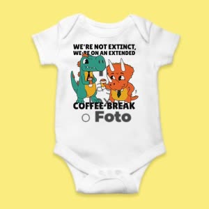 Camiseta Pausa Para El Café De Dinosaurios - custom-baby-body-450x450