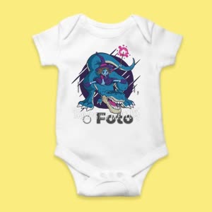 Camiseta Bruja En T-Rex - custom-baby-body-450x450