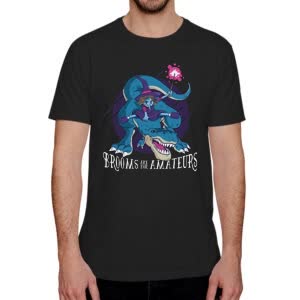 Camiseta Bruja En T-Rex - Camiseta negra con logo