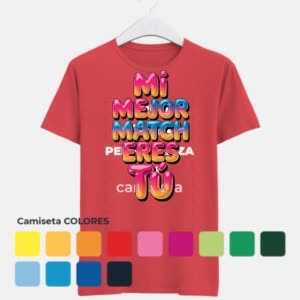 Camiseta Mi mejor Match eres tú - Camiseta COLORES con logo