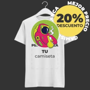 Camiseta Astronauta BONG 420 - Camiseta blanca con logo