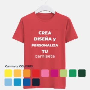 Camiseta unisex para personalizar 165g - Camiseta COLORES con logo