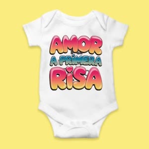 Camiseta Amor a primera Risa - custom-baby-body-450x450