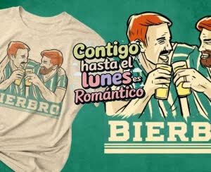 Camiseta Contigo Hasta el Lunes es Romántico - CAMISETAS-PARA-PENAS