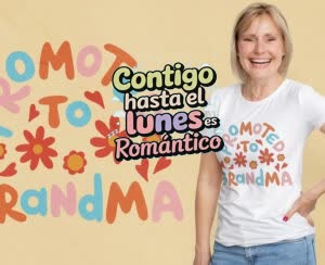 Camiseta Contigo Hasta el Lunes es Romántico - Camiseta personalizada con logo