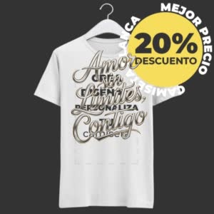 Camiseta Amor sin Limites - Camiseta blanca con logo