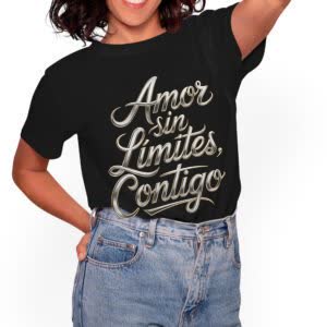 Camiseta Amor sin Limites - Camiseta negra con logo