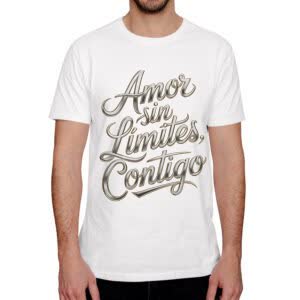 Camiseta Amor sin Limites - Camiseta blanca con logo