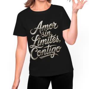 Camiseta Amor sin Limites - Camiseta negra con logo