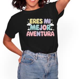 Camiseta Eres mi mejor aventura - Camiseta negra con logo