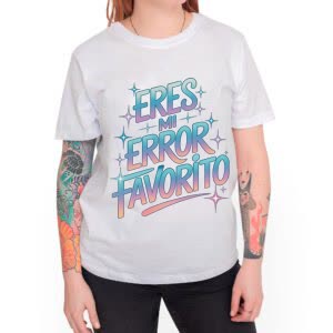 Camiseta Eres mi error Favorito - Camiseta blanca con logo