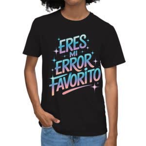 Camiseta Eres mi error Favorito - Camiseta negra con logo