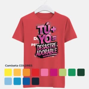 Camiseta Tú + Yo Desastre adorable - Camiseta COLORES con logo