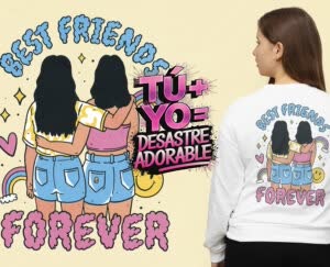 Camiseta Tú + Yo Desastre adorable - camisetas-para-amigas-e1718309363367