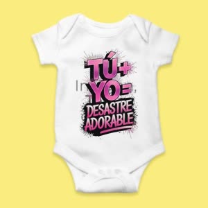 Camiseta Tú + Yo Desastre adorable - custom-baby-body-450x450