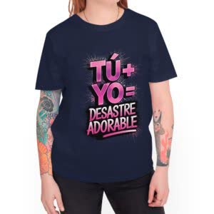 Camiseta Tú + Yo Desastre adorable - Camiseta marino con logo