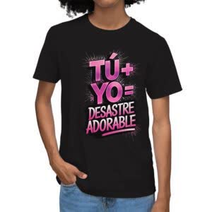 Camiseta Tú + Yo Desastre adorable - Camiseta negra con logo