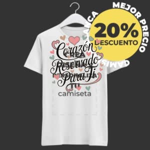 Camiseta Corazón reservado para ti - Camiseta blanca con logo