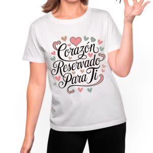 Camiseta Corazón reservado para ti - Camiseta blanca con logo