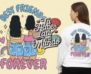 Camiseta Tu haces latir mi mundo - camisetas-para-amigas-e1718309363367